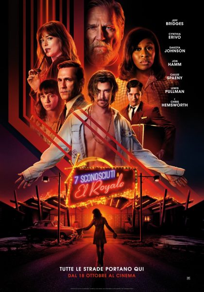 7 SCONOSCIUTI A EL ROYALE, IL MANIFESTO UFFICIALE E I NUOVI CHARACTER POSTER DEI SETTE MISTERIOSI PROTAGONISTI
