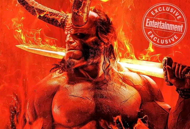 DAVID HARBOR E’ UN IMPONENTE HELLBOY NEL PRIMO INFUOCATO POSTER