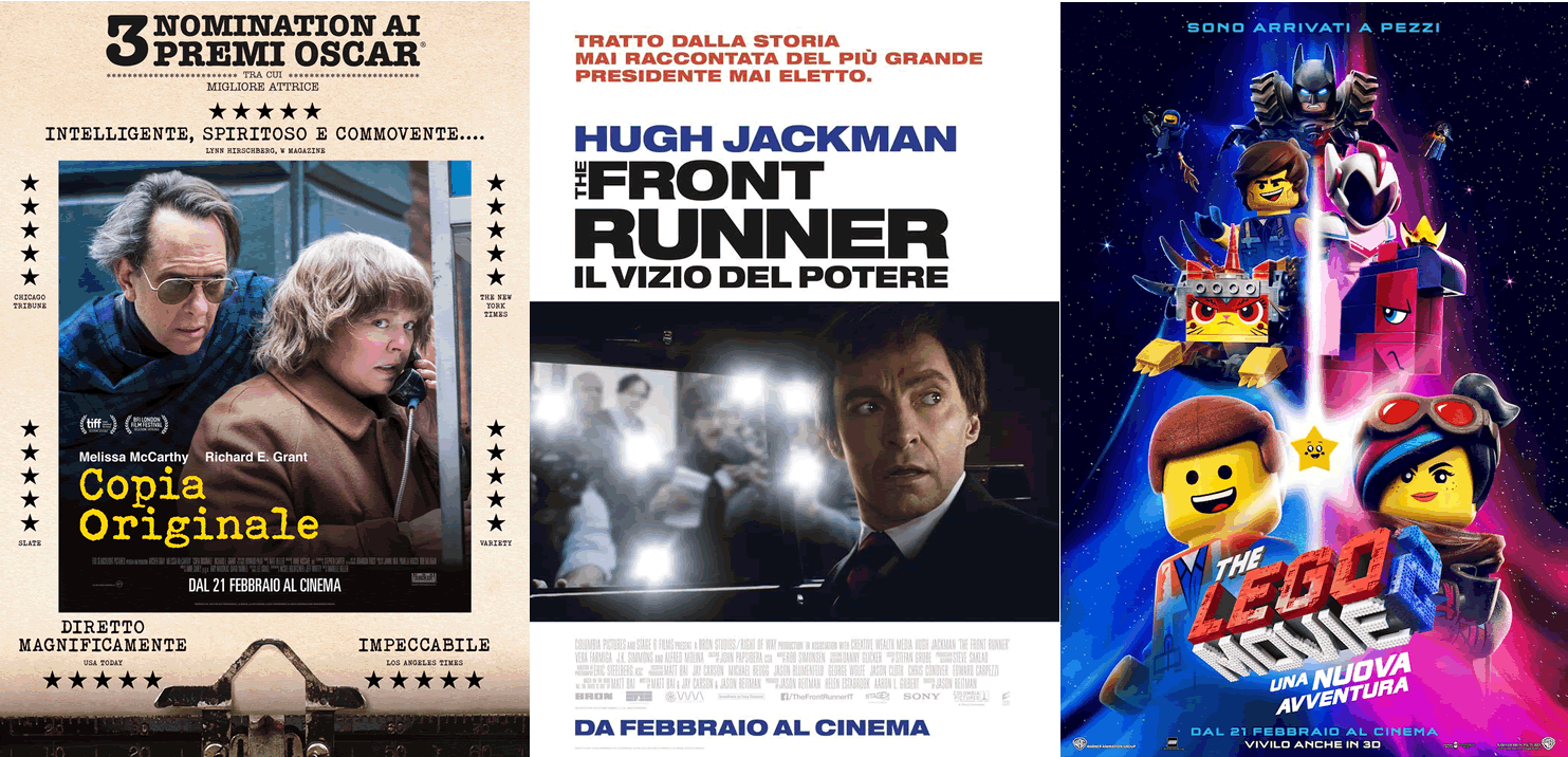 FILM IN USCITA QUESTA SETTIMANA.