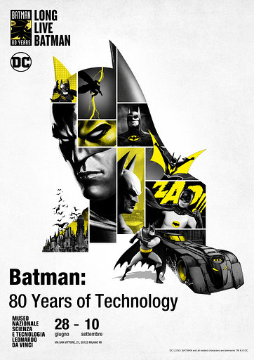 BATMAN: 80 YEARS OF TECHNOLOGY – Dal 28 giugno a Milano la mostra per gli 80 anni del supereroe di Gotham City.