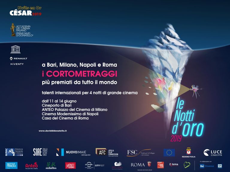 David di Donatello – Le Notti d’Oro: i cortometraggi più premiati dalle Accademie di Cinema internazionali 11-14 giugno.