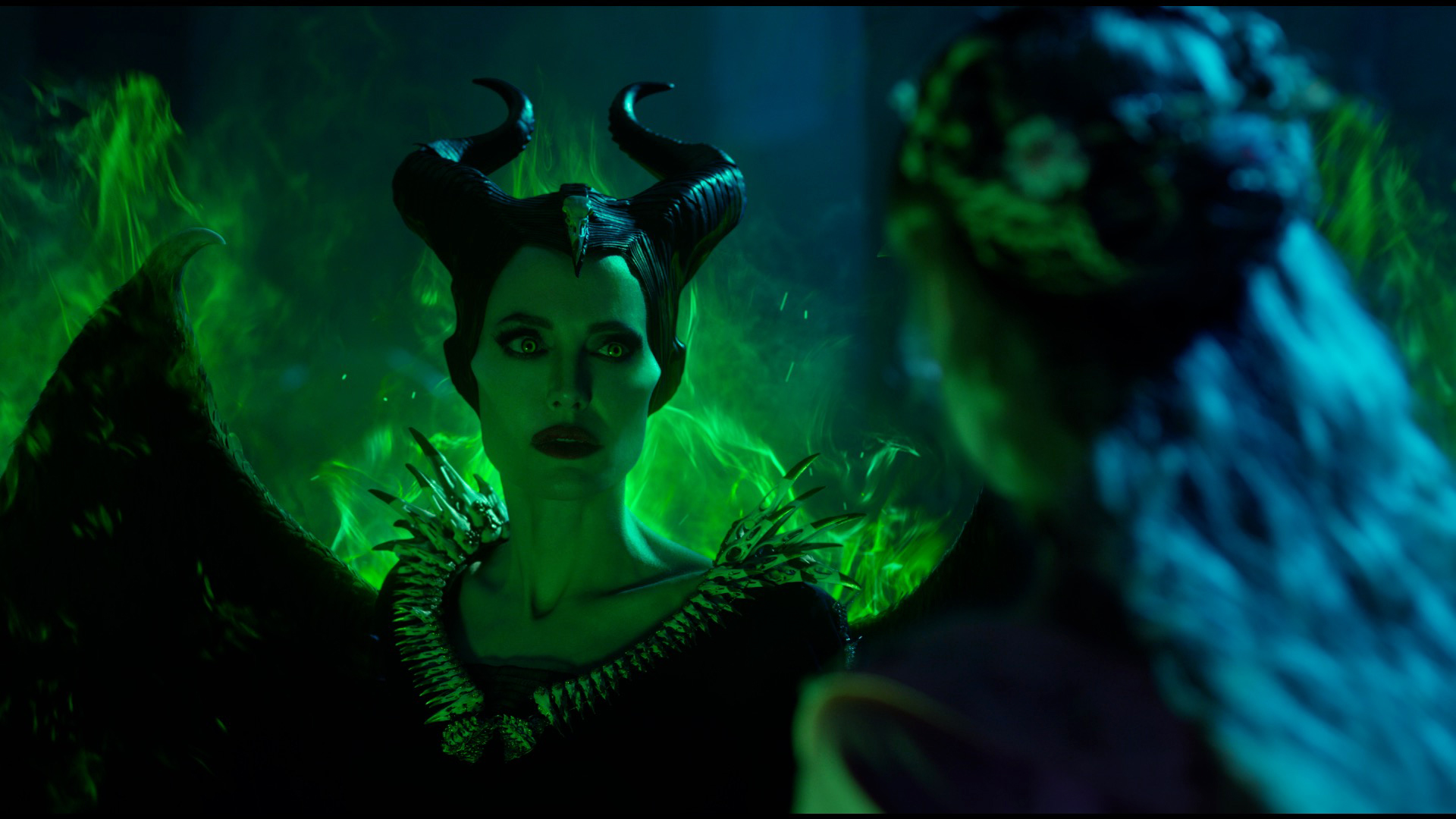 Angelina Jolie is Maleficent and Elle Fanning is Aurora in Disneyâ€™s MALEFICENT: MISTRESS OF EVIL.