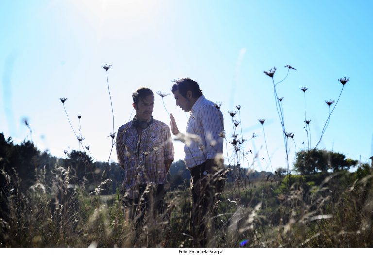 Pierfrancesco Favino sul set del film “Padre Nostro” di Claudio Noce