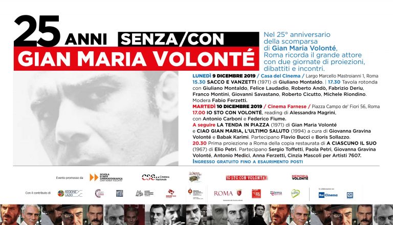 Gian Maria Volontè, 25 anni senza e con – Tutti gli Eventi di Roma