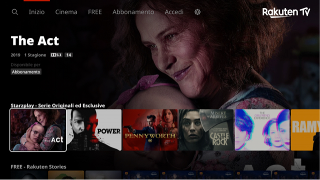 Rakuten Tv lancia il servizio di abbonamento Starzplay