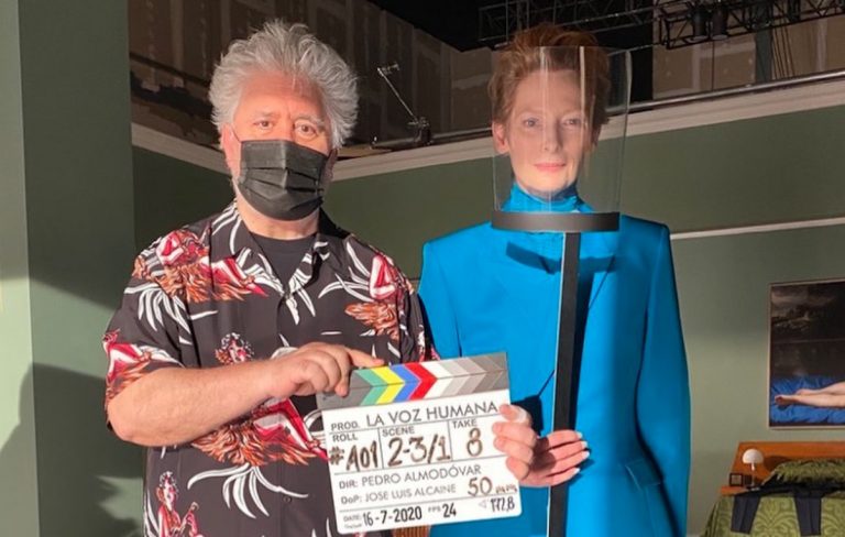 “La Voz Humana”: iniziate ufficialmente le riprese del cortometraggio diretto da Pedro Almodovar con Tilda Swinton
