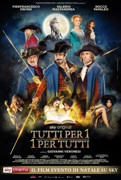 “Tutti per 1 – 1 per Tutti”: il Poster e il Trailer del film di Giovanni Veronesi in prima assoluta su Sky e NOW TV venerdì 25 dicembre
