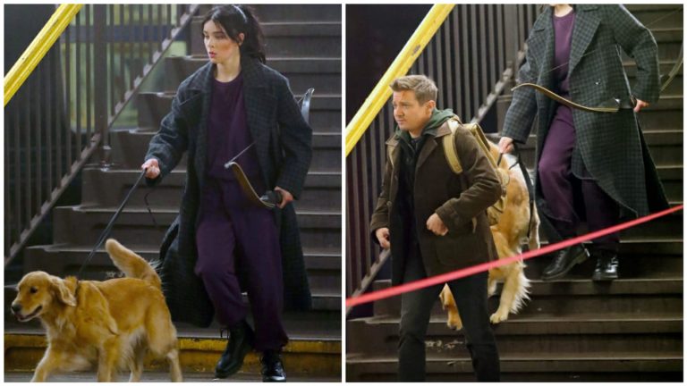 “Hawkeye”: Jeremy Renner, Hailee Steifenld e il fedele labrador Lucky nelle prime immagini e nuovo video dal set di New York