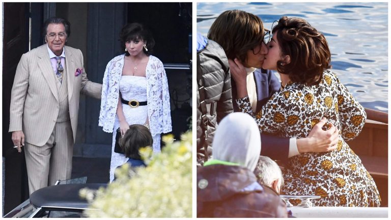 “House of Gucci”: Adam Driver, Lady Gaga e Al Pacino nelle nuove immagini del set
