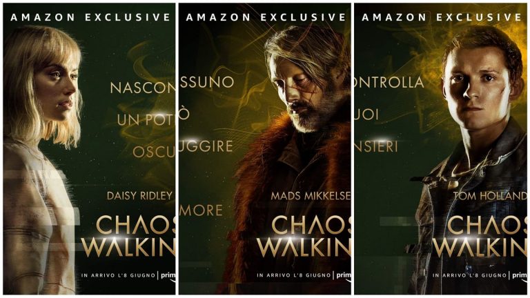 “Chaos Walking”: il Poster e i Character Poster Italiani del film con Tom Holland e Daisy Ridley dall’8 giugno su Prime Video