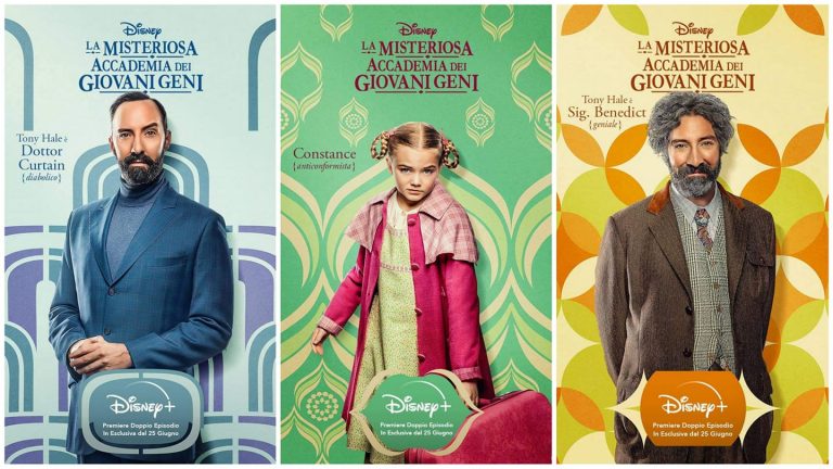 “La Misteriosa Accademia dei Giovani Geni”: debutterà su Disney+ con un doppio episodio il 25 giugno – i Character Poster