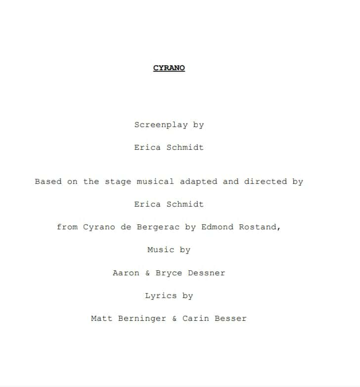 cyrano jow wright sceneggiatura