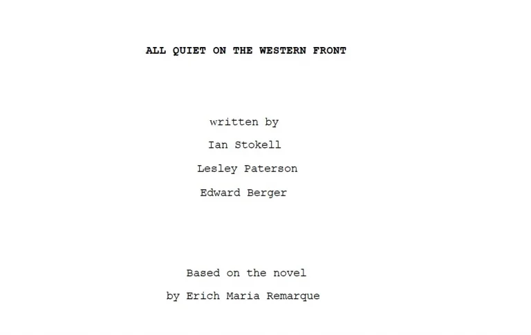 All-Quiet-On-The-Western-Front-Script-Cover