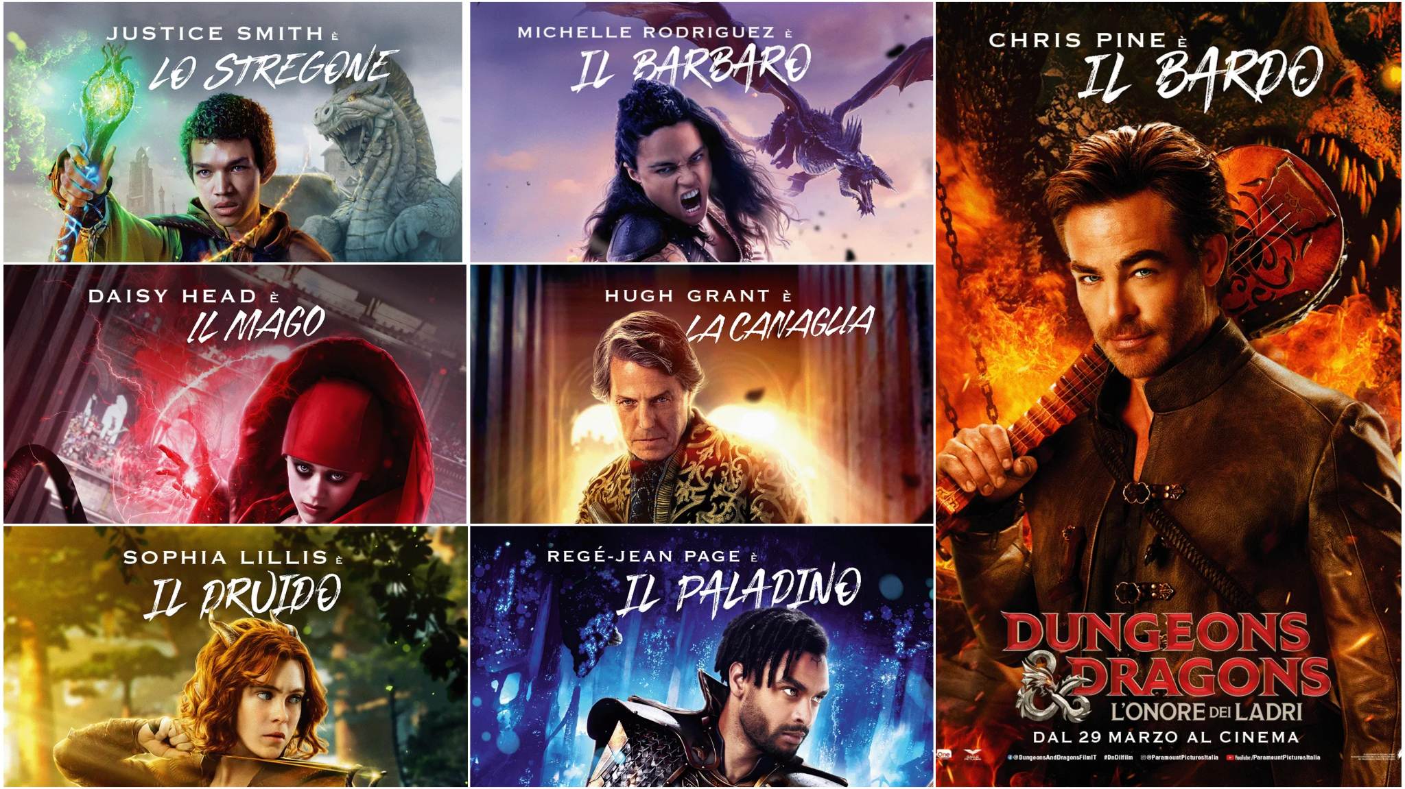 Dungeons & Dragons: anticipato di un giorno l’arrivo nelle sale, i nuovi character poster