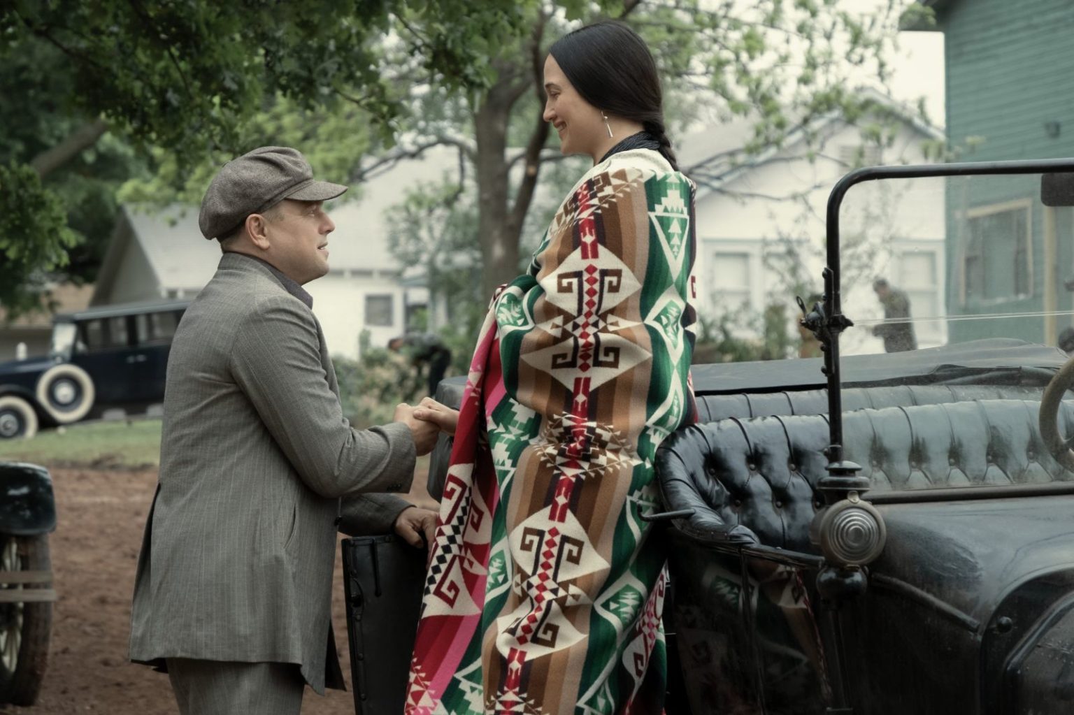 Leonardo DiCaprio in una scena del film di Killers of the Flower Moon