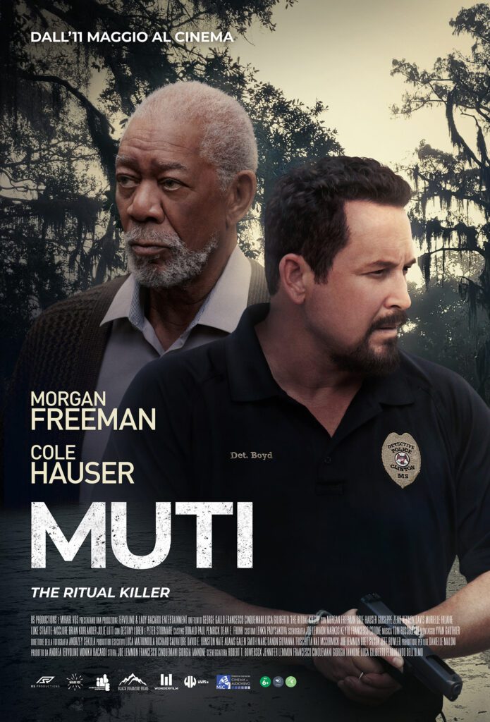 morgan freeman e cole hauser nel poster di MUTI