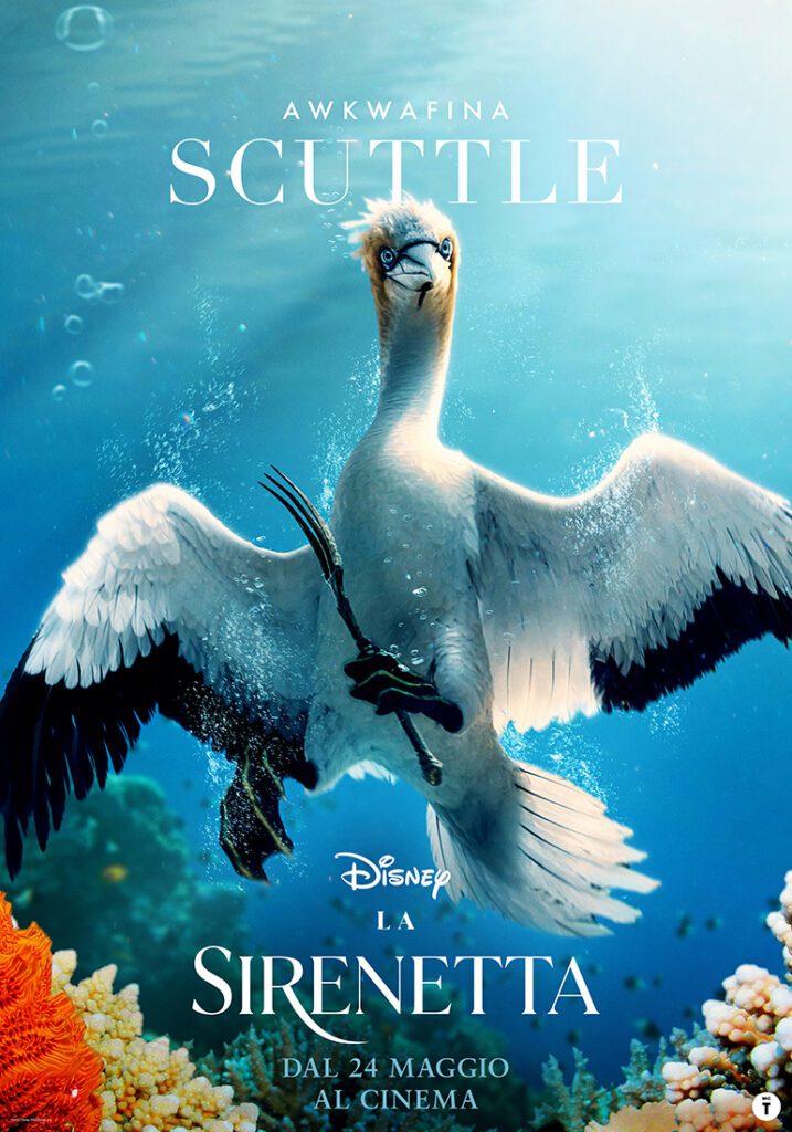 Il gabbiamo Scuttler nel live-action de La Sirenetta 