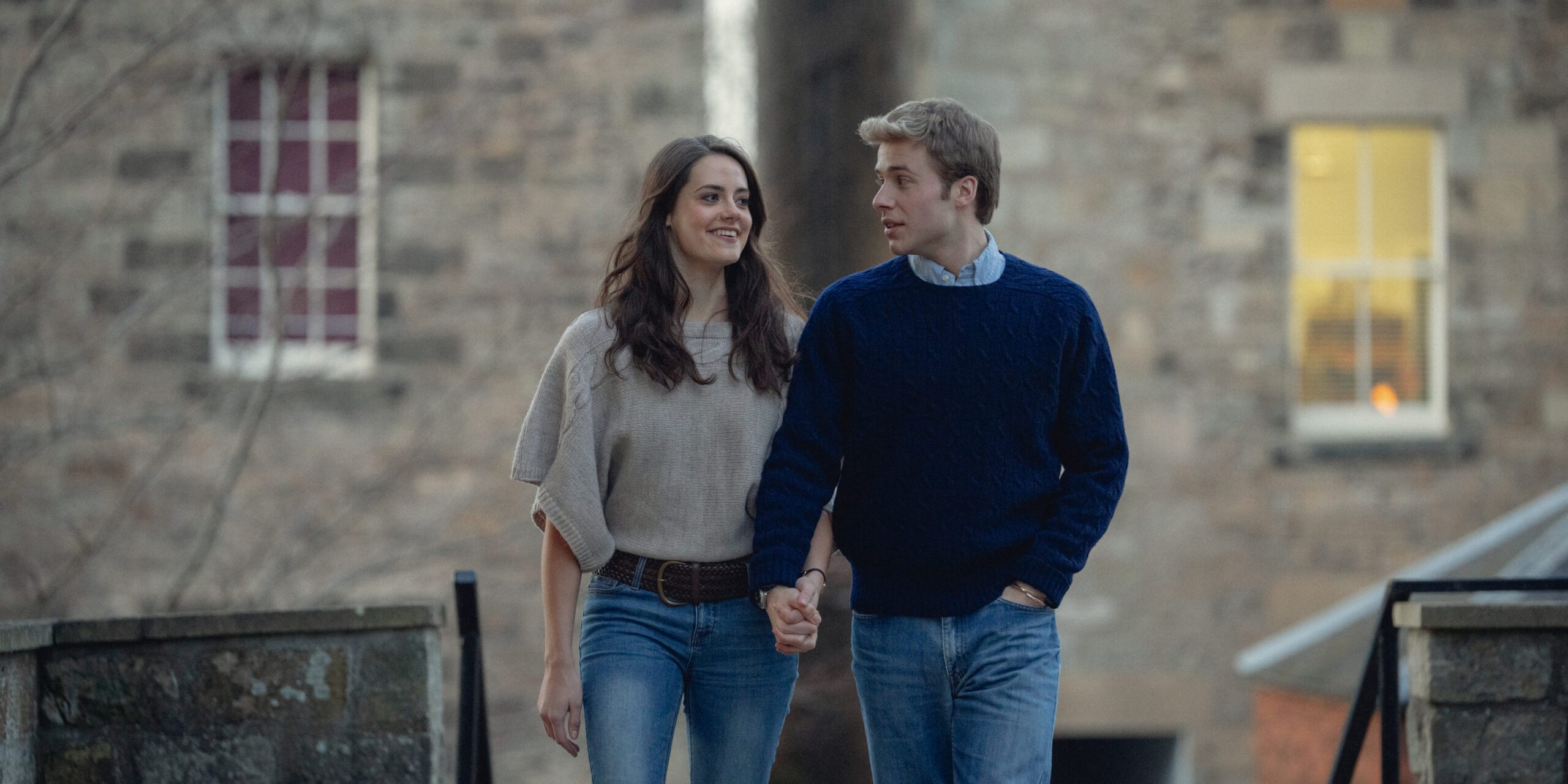 Ed McVey e Meg Bellamy in The Crown 6