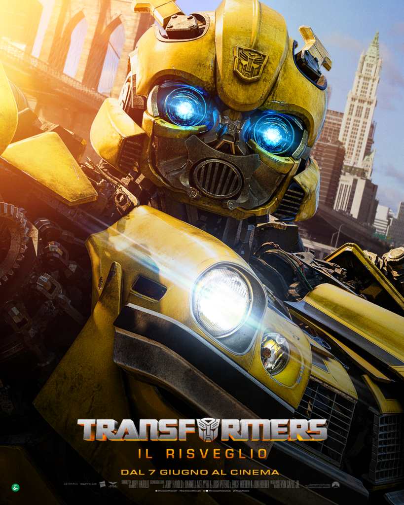 Primo piano di Bumblebee in Transformers: Il Risveglio