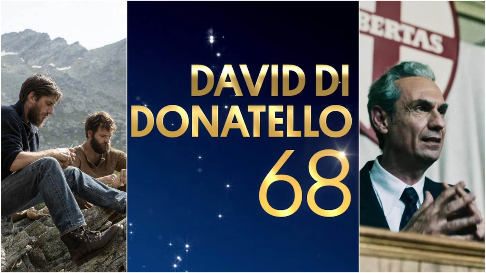 collage immagini 68° David di Donatello