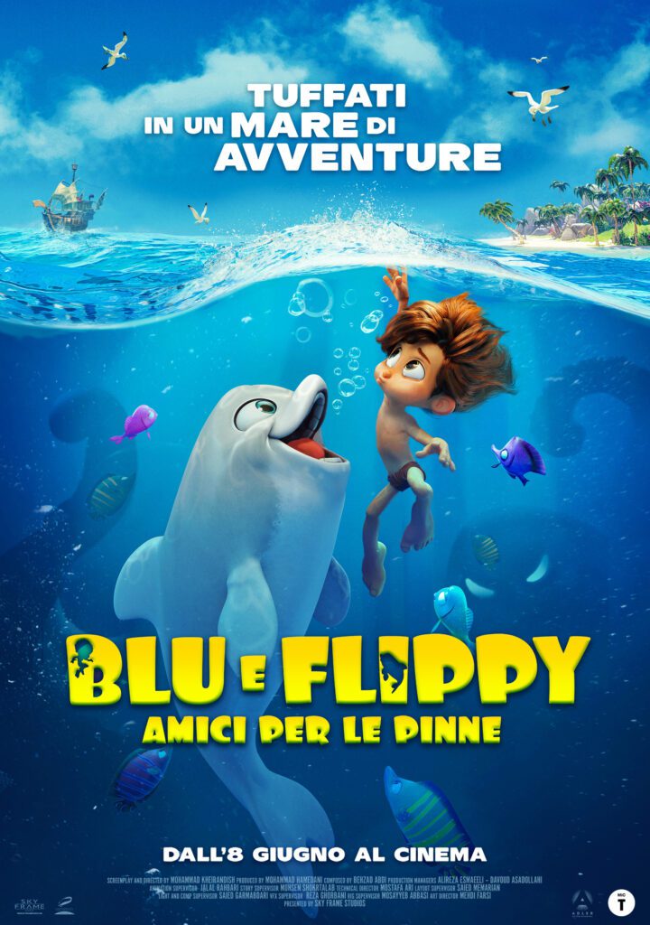 poster Blu e Flippy amici per le pinne