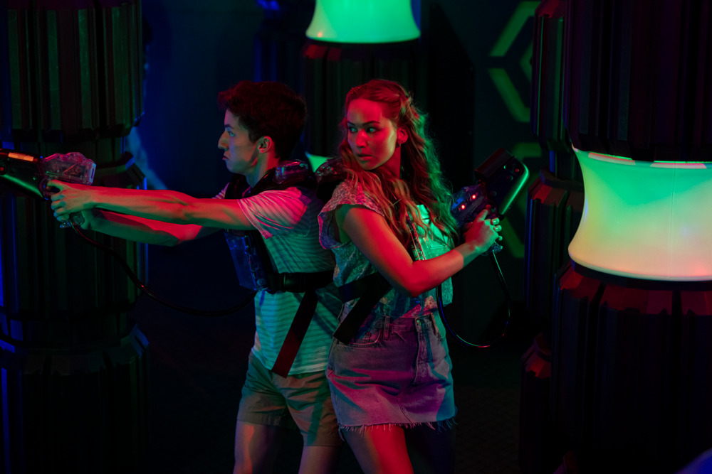 Percy (Andrew Barth Feldman) and Maddie (Jennifer Lawrence) in Columbia Pictures NO HARD FEELINGS.