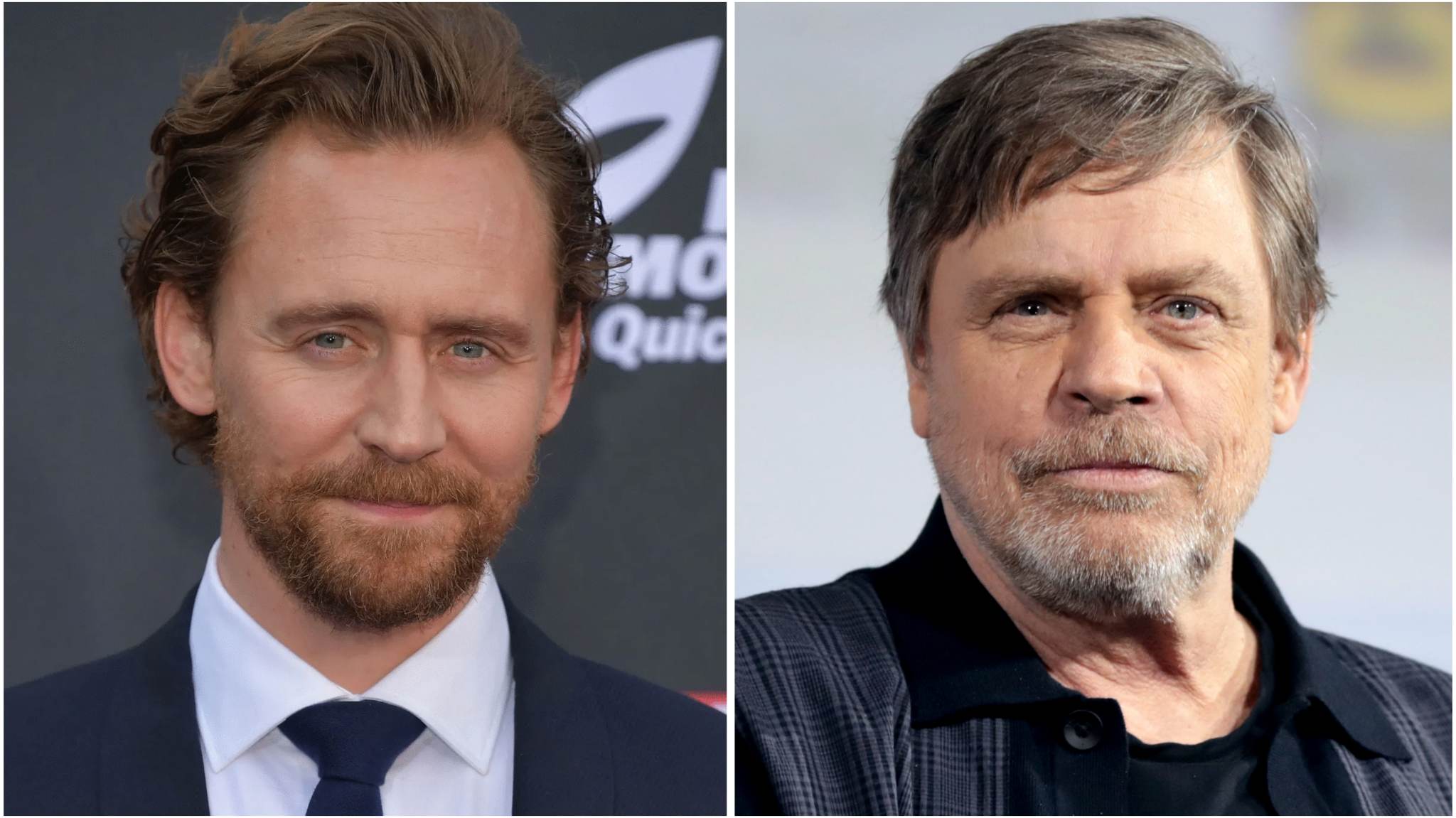 Tom Hiddleston e Mark Hamill collage immagini