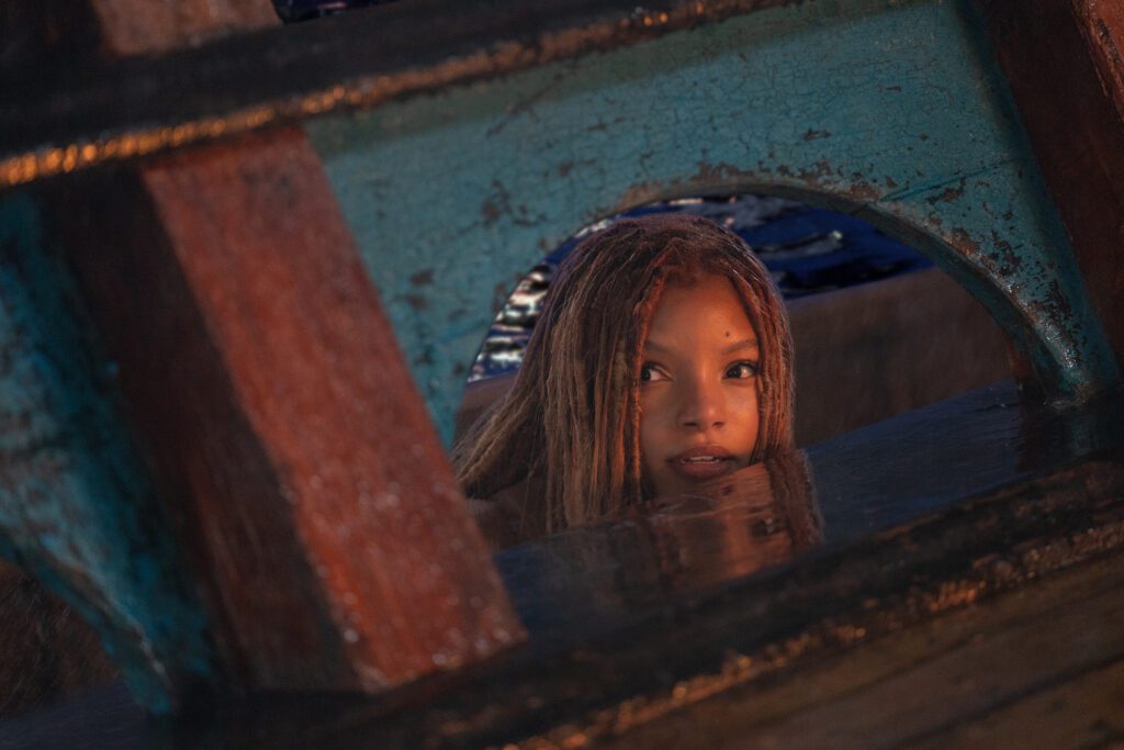 Halle Bailey as Ariel in Disney’s live-action THE LITTLE MERMAID, directed by Rob Marshall. Photo by Giles Keyte. © 2021 Disney Enterprises Inc. All Rights Reserved.