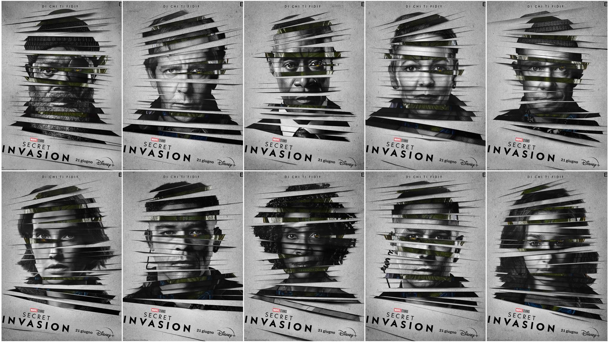 collage characater poster Secret Invasion