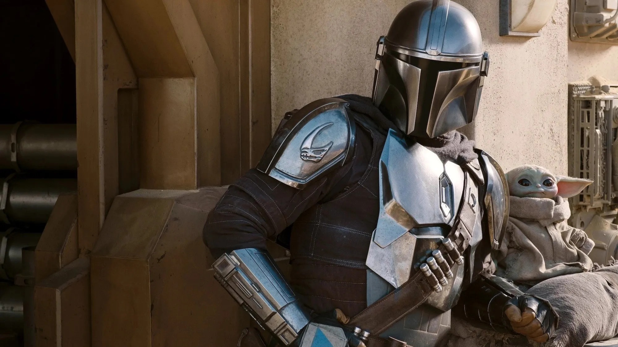 Pedro Pascal e Grogu in The Mandalorian