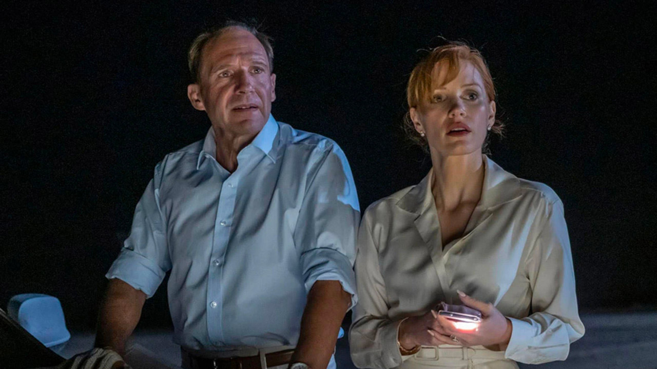 Ralph Fiennes e Jessica Chastain in The Forgiven