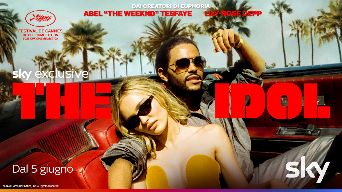 Abel “The Weeknd” Tesfaye e Lily-Rose Depp nella key art di the idol