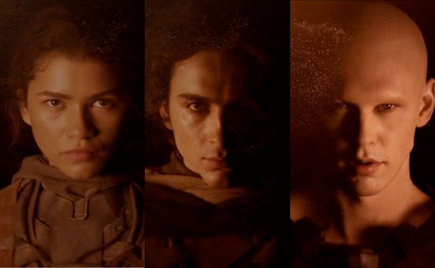 dune parte 2 - collage immagini - zendaya - thimothèe chalamet - austin butler