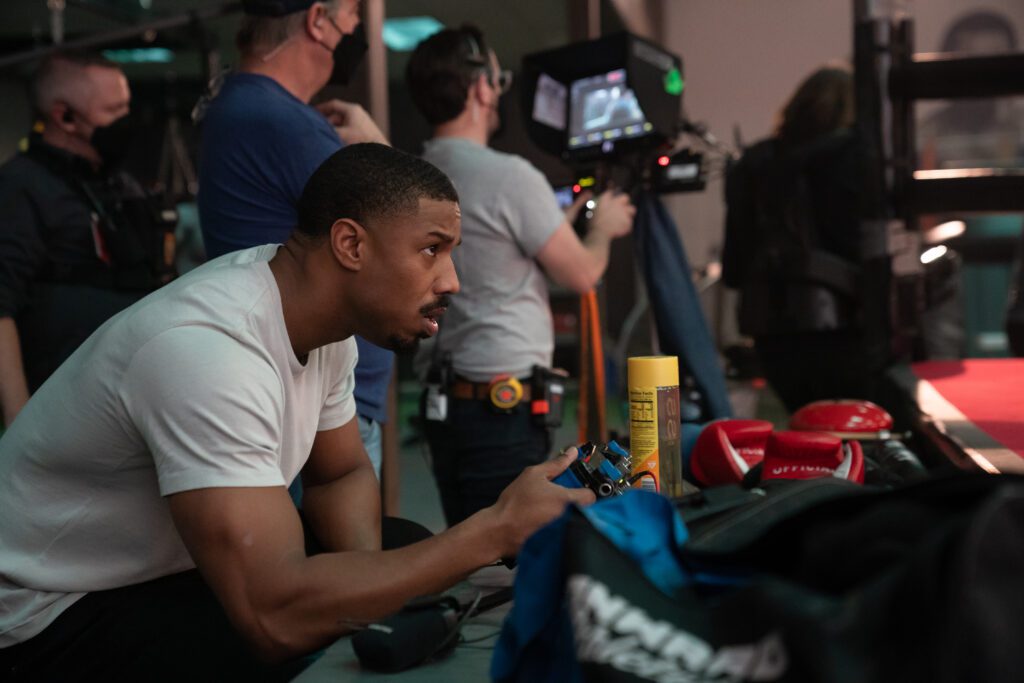 michael b jordan sul set di creed III
