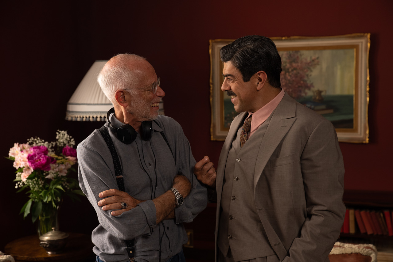 Gabriele Salvatores e Pierfrancesco Favino sul set di Napoli - New York