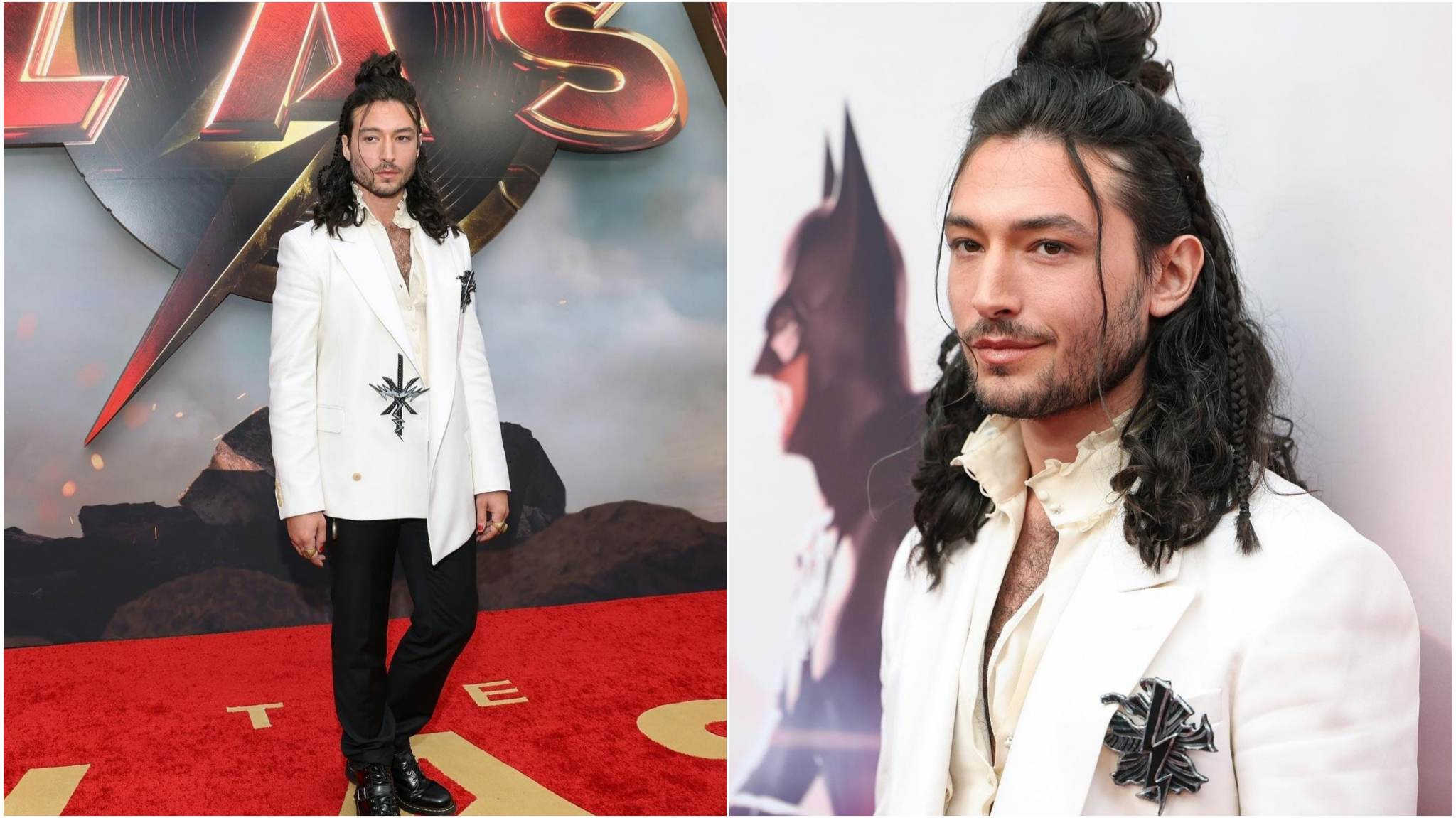 collage immagini ezra miller