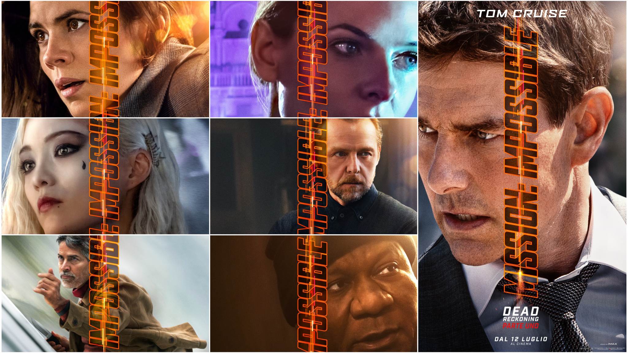 collage character poster italiani Mission Impossible Dead reckoning parte uno