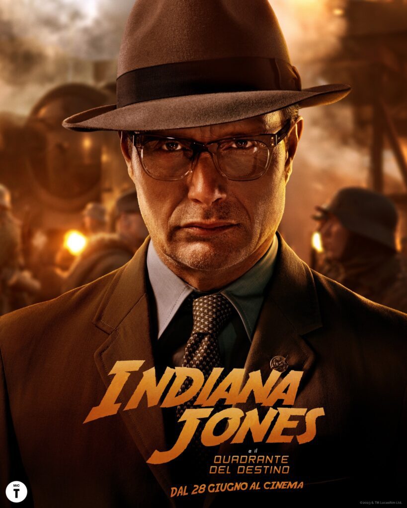 mads mikkelsen nel character poster italiano di Indiana Jones 5