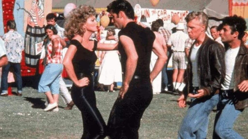 Olivia Newton John e John Travolta in Grease 