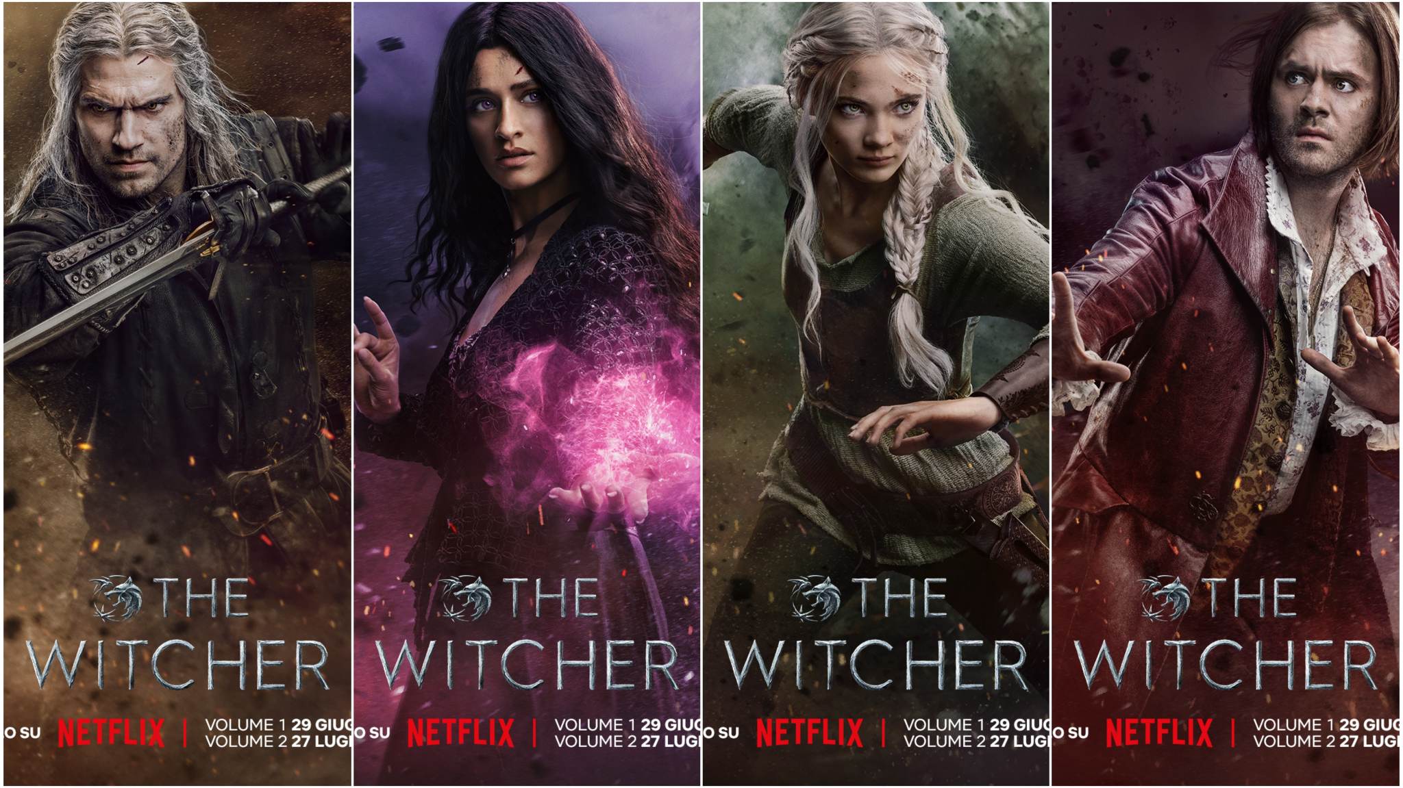 collage character poster The Wicther 3