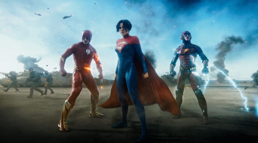 Ezra Miller e Sasha Calle in The Flash