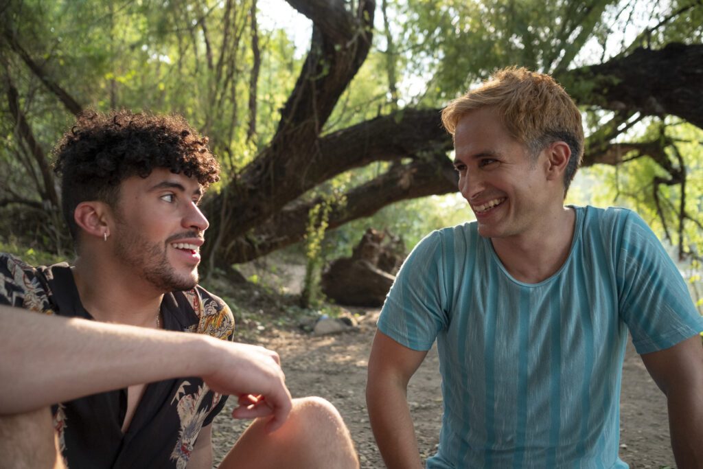 Benito Antonio Martínez Ocasio and Gael García Bernal in Cassandro. Photo_ Alejandro Lopez Pineda © AMAZON CONTENT SERVICES LLC