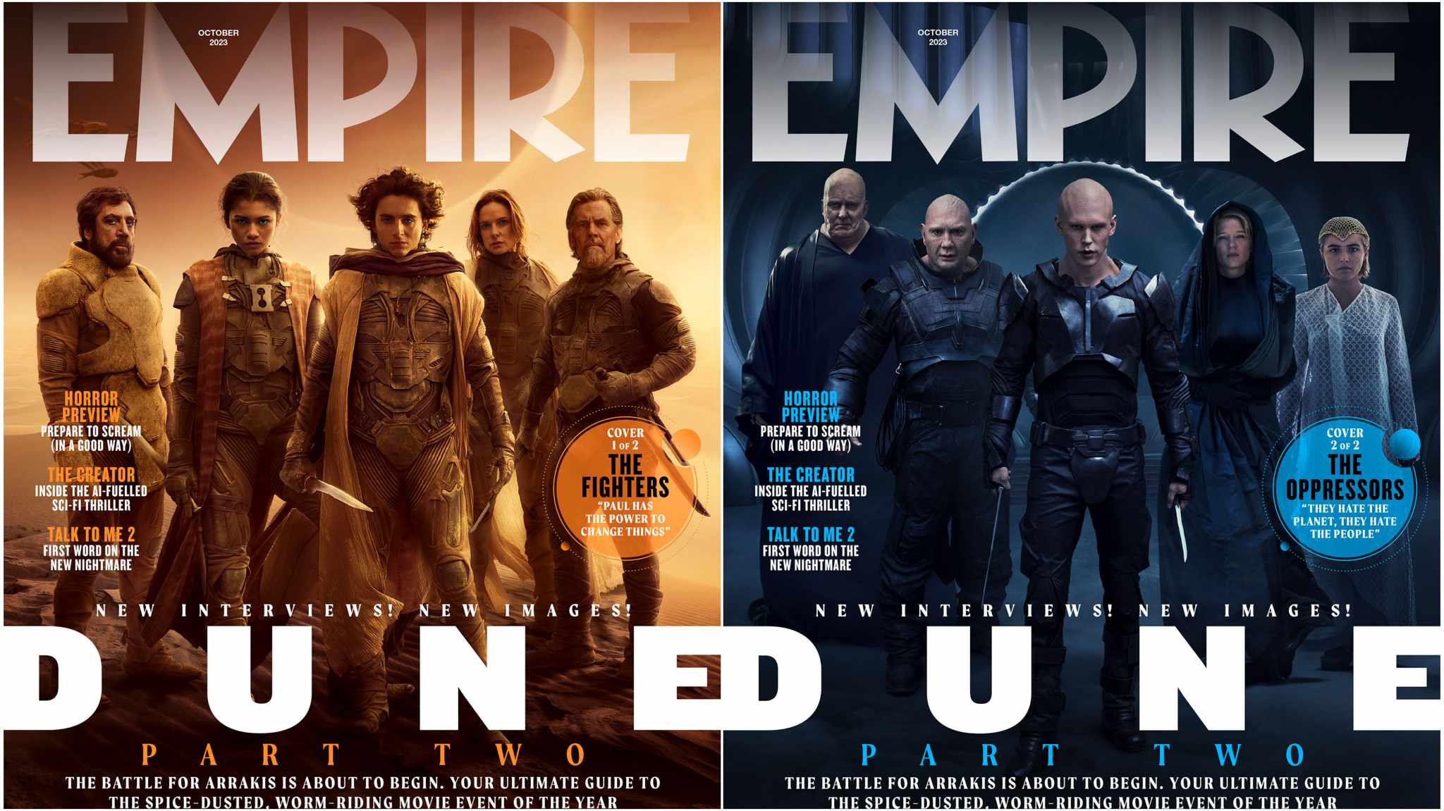 collage copertine Empire Magazine Dune Parte 2