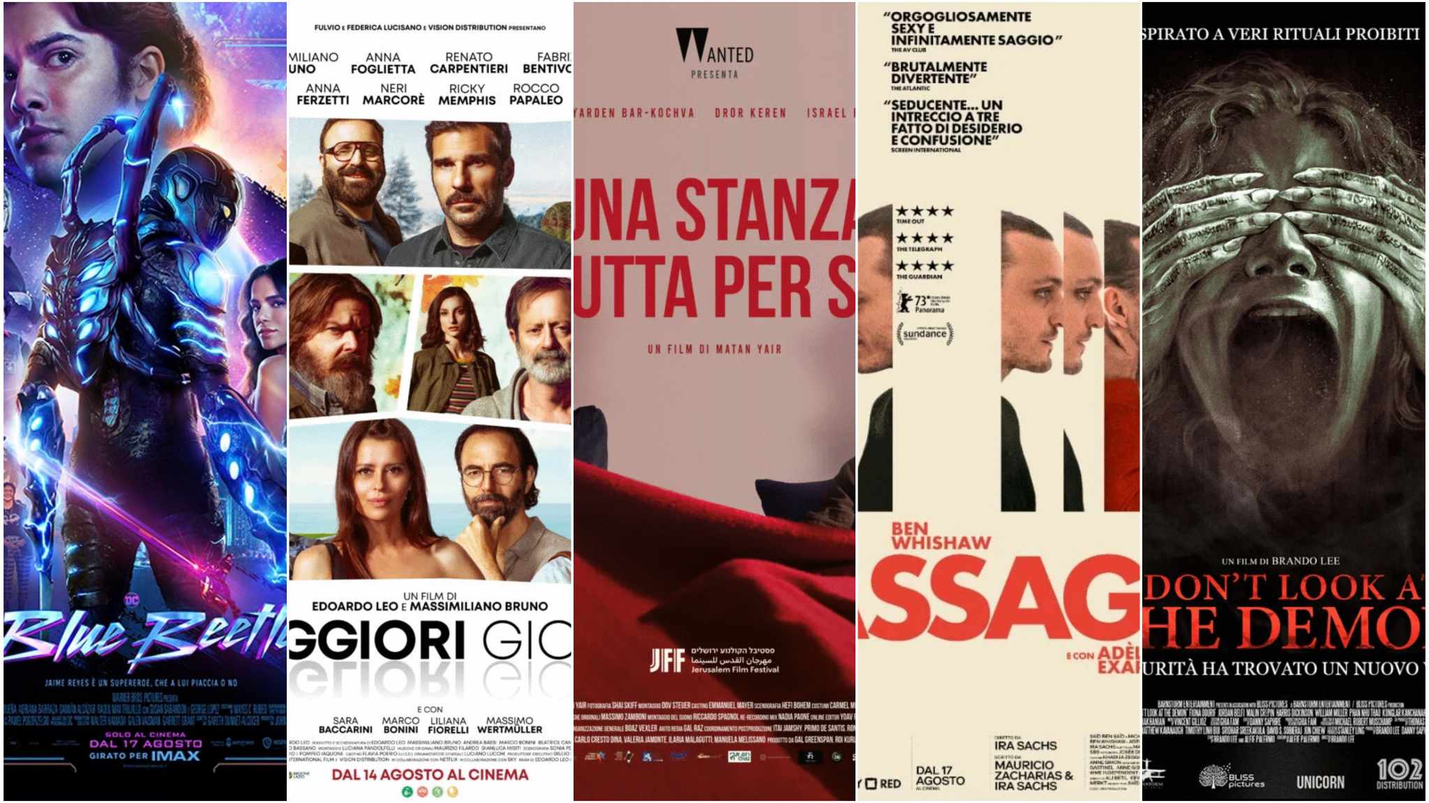 Collage poster Film uscita settimana del 14 agosto 2023