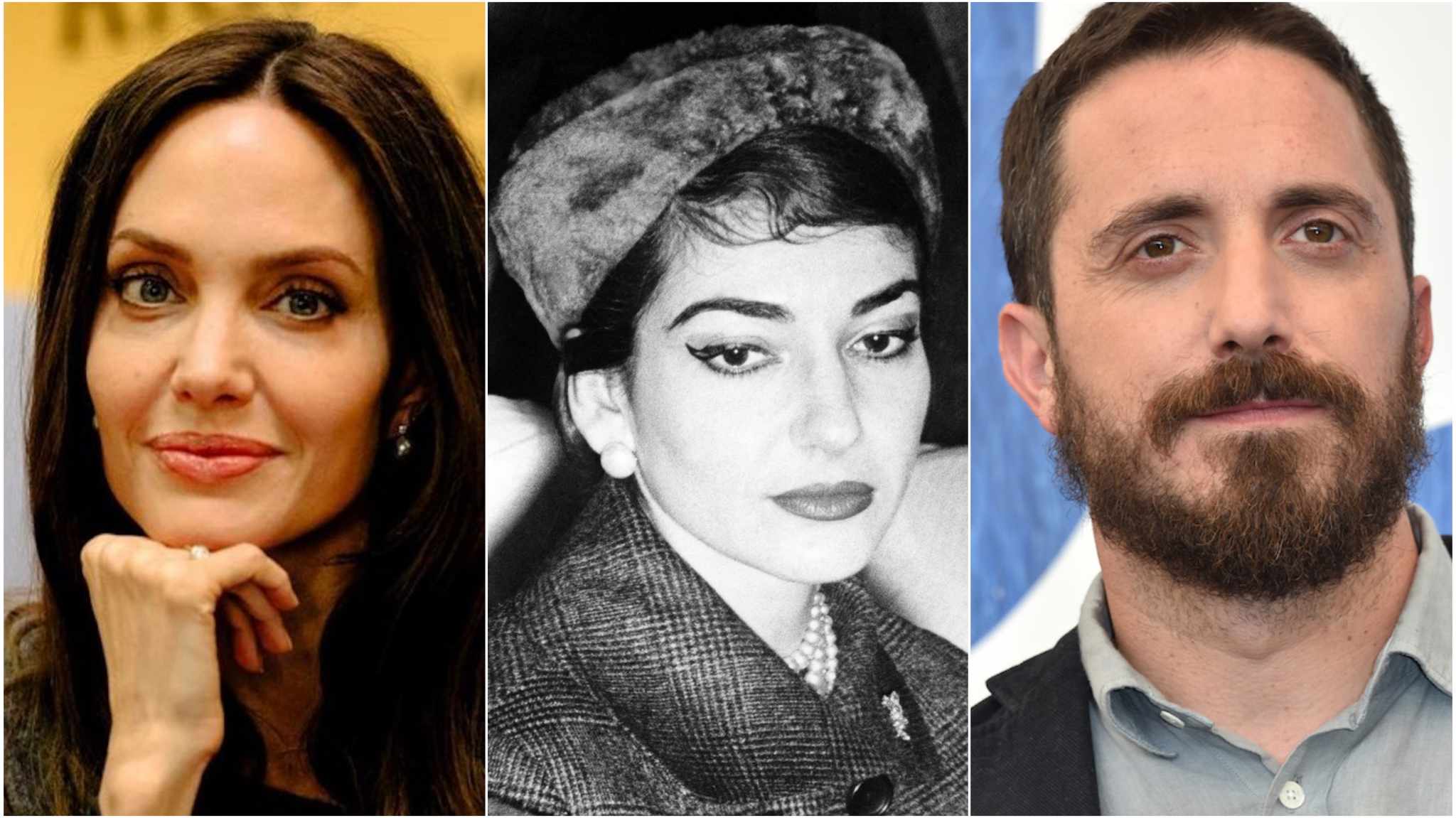 collage immagini angelina jolie, maria callas e pablo larrain
