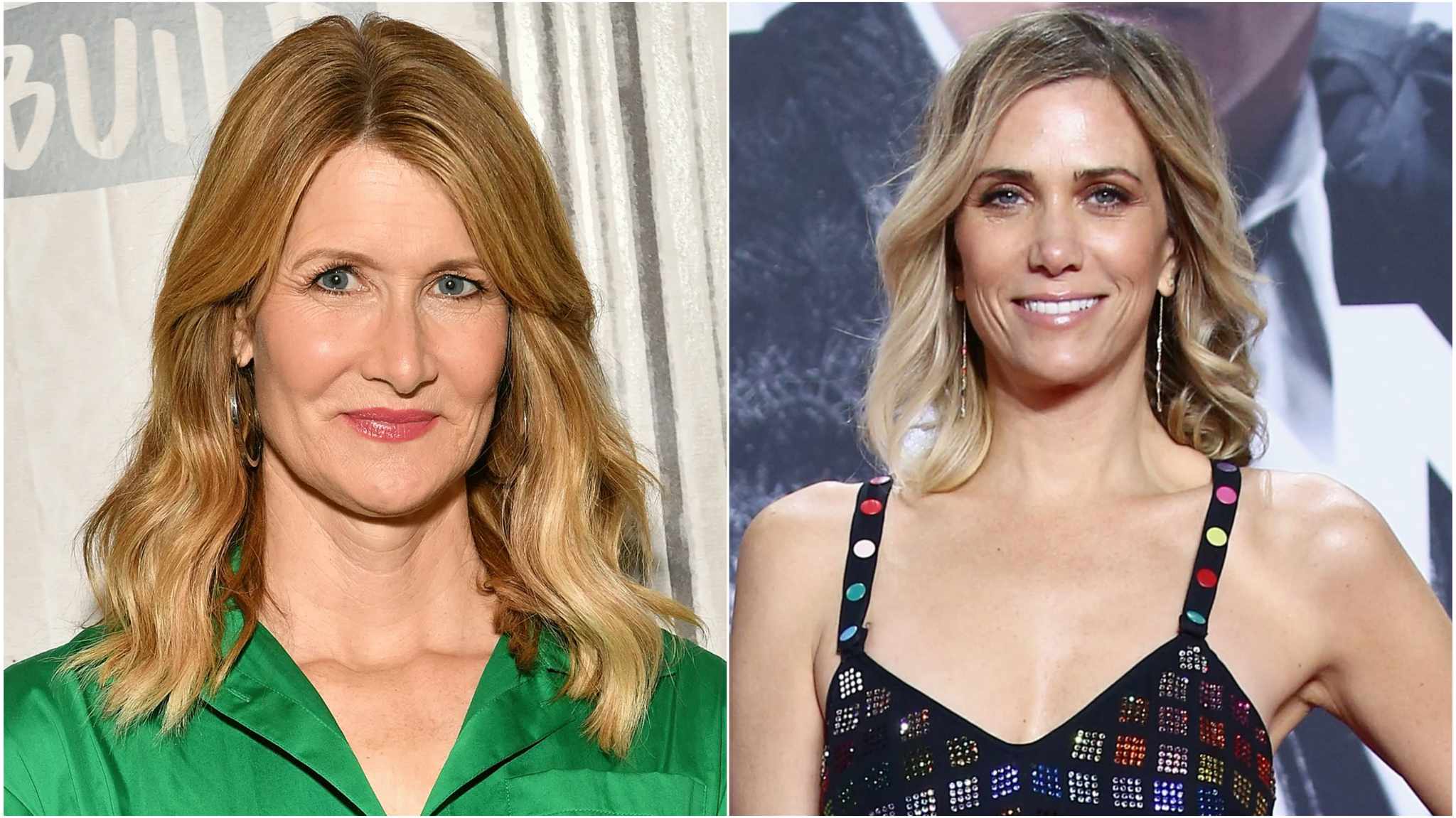 collage immagine laura dern e kristen wiig