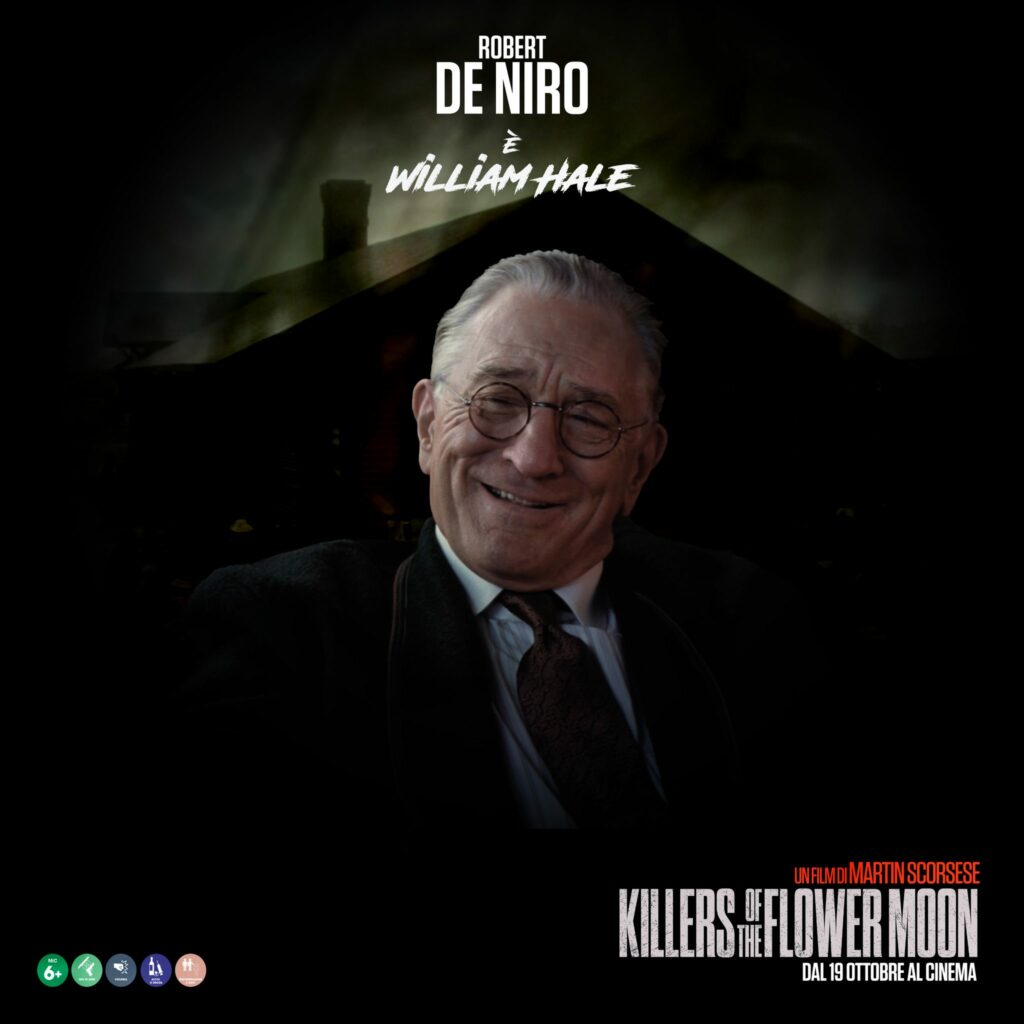 killers of the flower moon character poster robert de niro