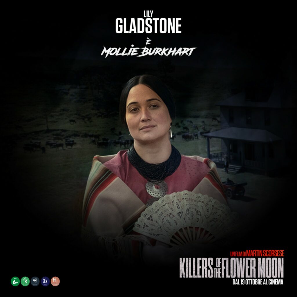 killers of the flower moon character poster lily Gladstone