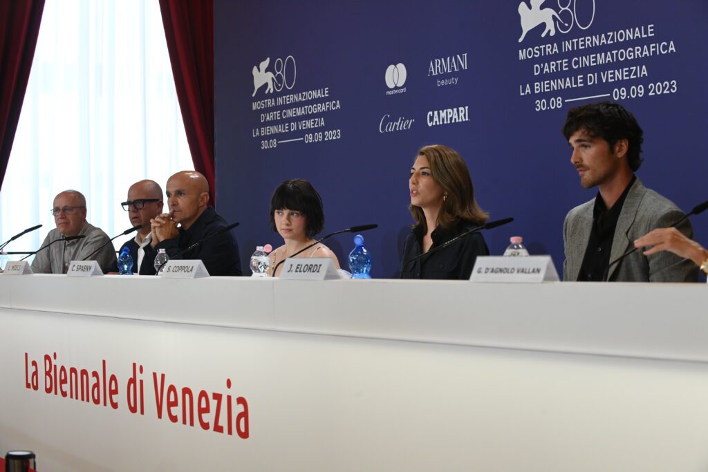 immagine press conference Venezia 80 film Priscilla 