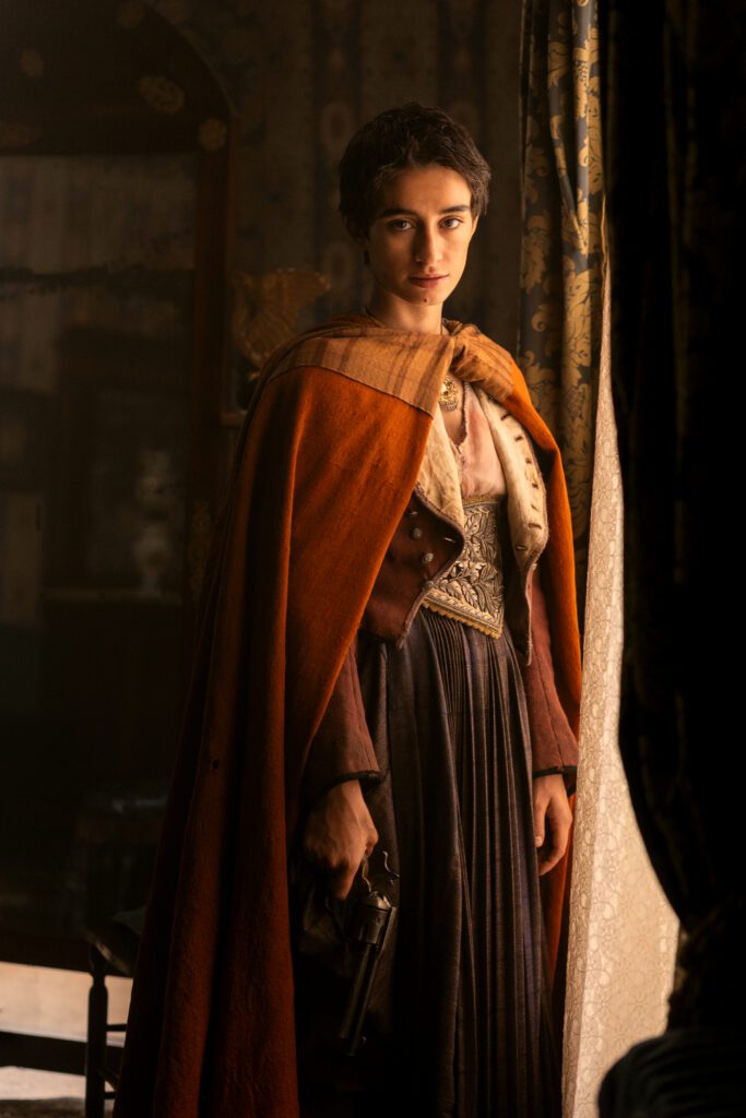Briganti. Michela De Rossi as Filomena in episode 104 of Briganti. Cr. Francesco Berardinelli/Netflix © 2023